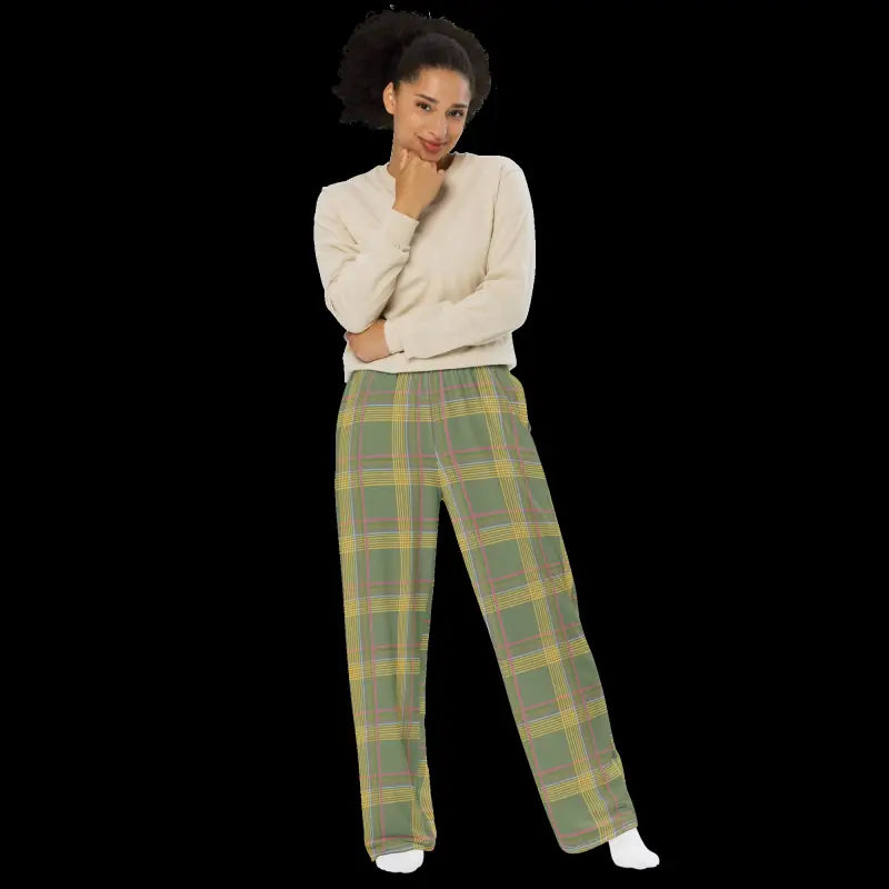 Turn Heads in Luxurious Green Wide Leg Pants