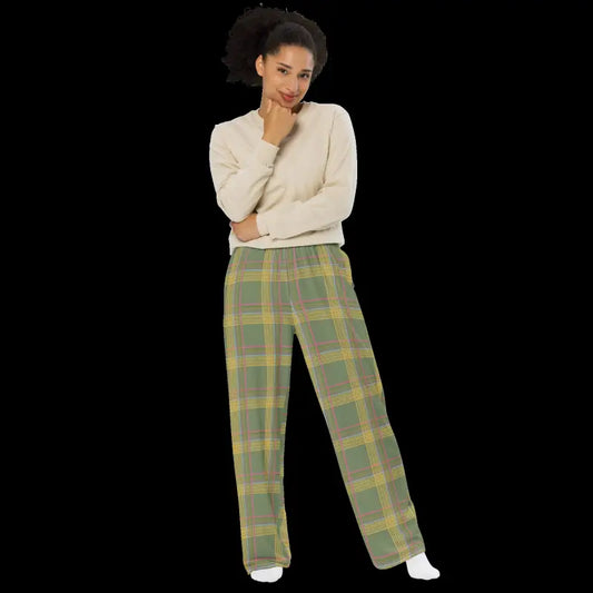 Stand out in Luxurious Green Wide Leg Pants