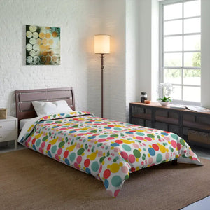 Large Polka Dots Comforter - Bold Cozy Style - Dipaliz - 68’’ × 92’’ - Quilts & Comforters