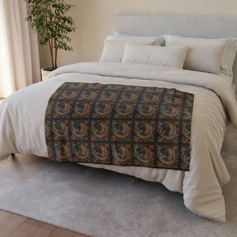 Indulge in Luxury with a Soft Polyester Paisley Blanket - 30’’ × 40’’ Home Decor