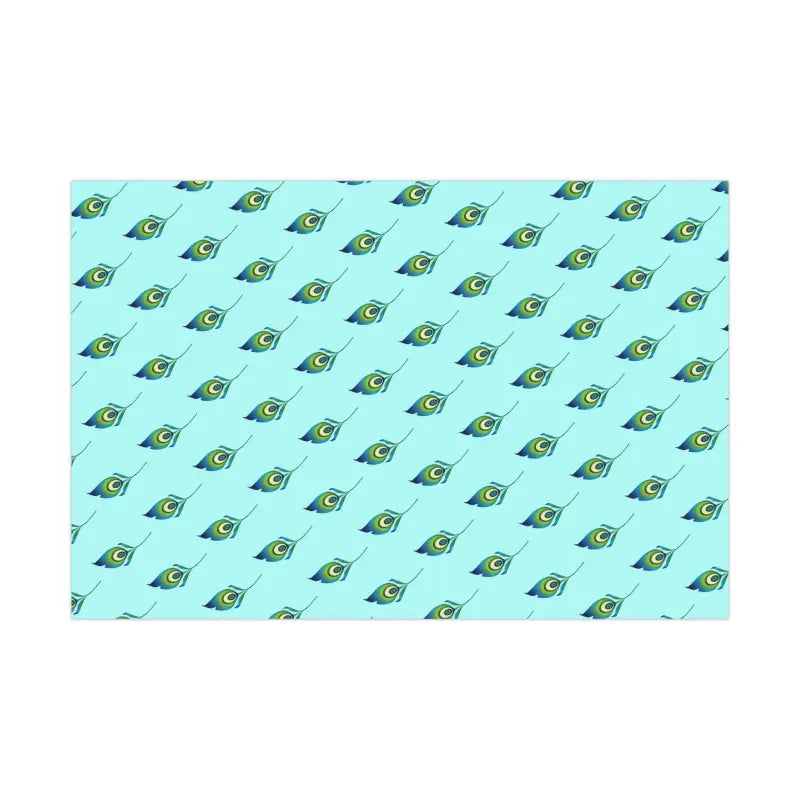 Peacock Feather Gift Wrap: Elevate your Present Game - 30’’ x 20’’ / Matte Home Decor