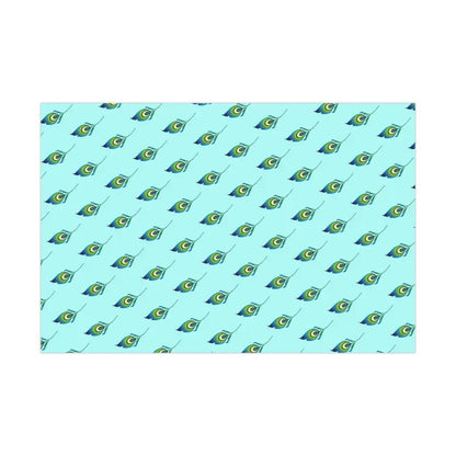 Peacock Feather Gift Wrap: Elevate your Present Game - 30’’ x 20’’ / Matte Home Decor