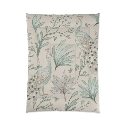 Peacock Paradise Comforter: Cozy Elegance for your Bedroom - Home Decor