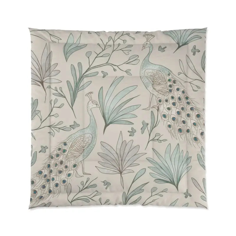 Peacock Paradise Comforter: Cozy Elegance for your Bedroom - Home Decor