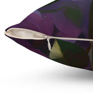 Pink Roses Polyester Square Pillow - Chic Floral Decor - Dipaliz - Throw Pillows