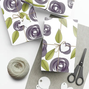 Gift Wrap Papers Purple Roses Luxurious Elegance - Dipaliz - Wrapping Paper