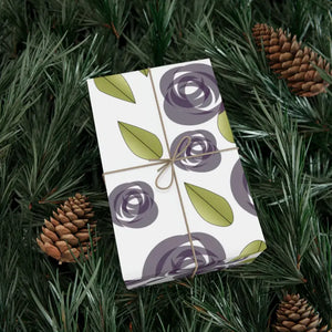 Gift Wrap Papers Purple Roses Luxurious Elegance - Dipaliz - Wrapping Paper