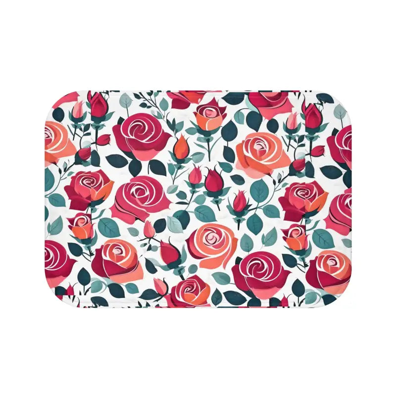 Transform your Bathroom: Luxurious Red Rose Bath Mat 2024 - 24’’ × 17’’ Home Decor