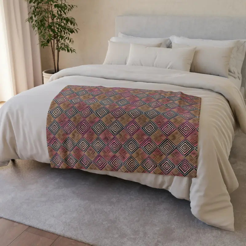 Dive Into Comfort with our Geometric Soft Polyester Blanket - 30’’ × 40’’ Home Decor