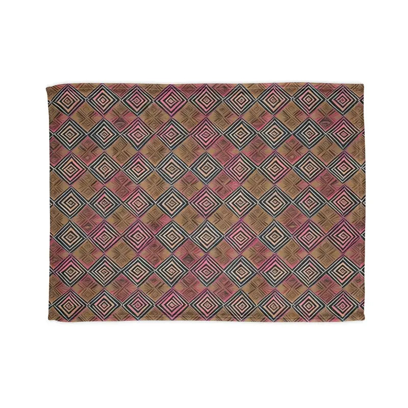 Dive Into Comfort with our Geometric Soft Polyester Blanket - Home Decor