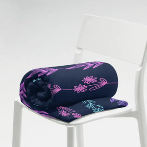 Throw Blanket Soft Silk Touch Floral Lines Cozy Comfort - Dipaliz - 60″×80″ - Blankets