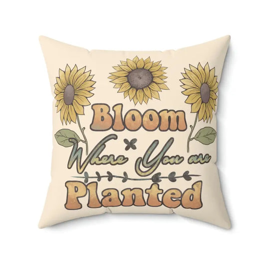 Blooming Comfort: Spun Polyester Square Pillows for Home Decor - 20’’ ×