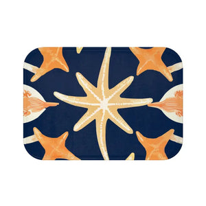 Star Fish Bath Mat - Coastal Ocean Vibes Design - Dipaliz - 24’’ × 17’’ - Mats & Rugs