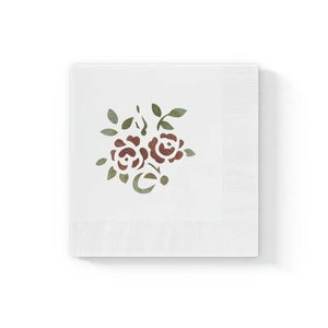 White Coined Napkins - Elegant Dining Essential - Dipaliz - 4.8’’ x / 50 Pcs - Paper