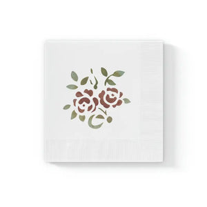 White Coined Napkins - Elegant Dining Essential - Dipaliz - 6.5’’ x / 100 Pcs - Paper