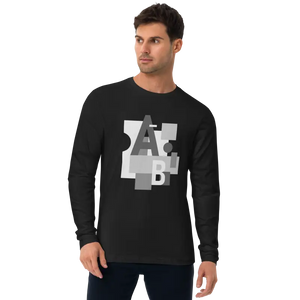 Long Sleeve Abc Abstract Shapes Luxe Tee - Dipaliz - Black / s - T-shirts