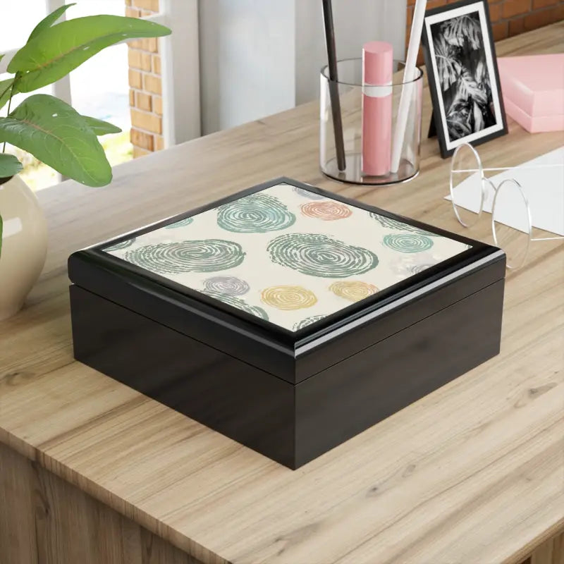 Guard your Bling: Luxury Fingerprint Pattern Jewelry Box - Box