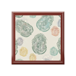 Luxury Fingerprint Pattern Jewelry Box Valuables Safe - Dipaliz