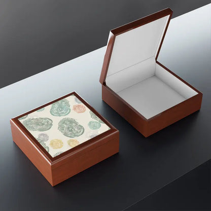 Guard your Bling: Luxury Fingerprint Pattern Jewelry Box - Golden Oak / one Size Box