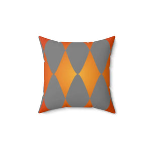 Orange Diamond Shaped Abstract Pattern Throw Pillow - Dipaliz - 14’’ × - Pillows
