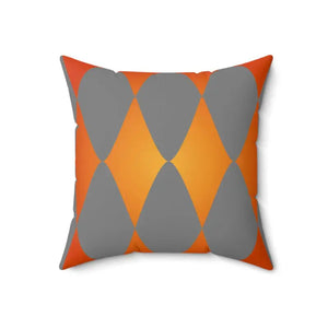 Orange Diamond Shaped Abstract Pattern Throw Pillow - Dipaliz - 18’’ × - Pillows