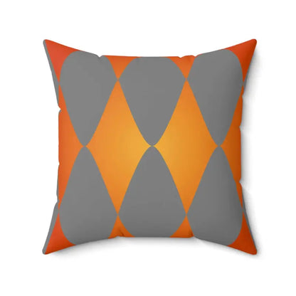 Elevate your Decor with an Orange Diamond Shaped Pillow - 20’’ × Home