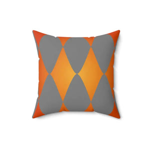 Orange Diamond Shaped Abstract Pattern Throw Pillow - Dipaliz - Pillows