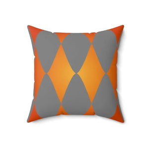 Orange Diamond Shaped Abstract Pattern Throw Pillow - Dipaliz - Pillows