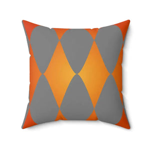 Orange Diamond Shaped Abstract Pattern Throw Pillow - Dipaliz - Pillows