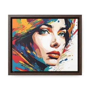 Pretty Woman Horizontal Frame - Modern Chic Wall Art - Dipaliz - 10″ x 8″ / Walnut / Premium Gallery Wraps (1.25″)