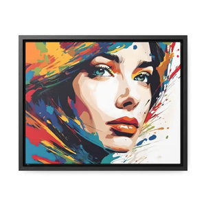 Pretty Woman Horizontal Frame - Modern Chic Wall Art - Dipaliz - 14″ x 11″ / Black / Premium Gallery Wraps (1.25″)