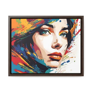 Pretty Woman Horizontal Frame - Modern Chic Wall Art - Dipaliz - 14″ x 11″ / Walnut / Premium Gallery Wraps (1.25″)