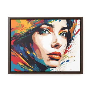 Pretty Woman Horizontal Frame - Modern Chic Wall Art - Dipaliz - 16″ x 12″ / Walnut / Premium Gallery Wraps (1.25″)