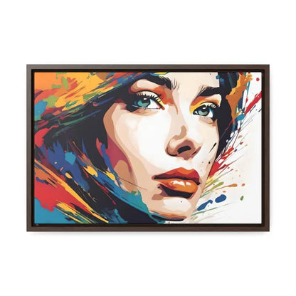 Pretty Woman Chic Horizontal Frame: Upgrade your Decor - 18″ x 12″ / Walnut / Premium Gallery Wraps (1.25″) Canvas