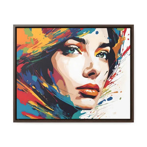 Pretty Woman Horizontal Frame - Modern Chic Wall Art - Dipaliz - 20″ x 16″ / Walnut / Premium Gallery Wraps (1.25″)
