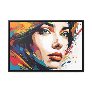 Pretty Woman Horizontal Frame - Modern Chic Wall Art - Dipaliz - 24″ x 16″ / Black / Premium Gallery Wraps (1.25″)