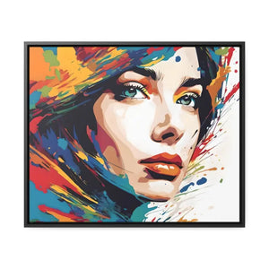 Pretty Woman Horizontal Frame - Modern Chic Wall Art - Dipaliz - 24″ x 20″ / Black / Premium Gallery Wraps (1.25″)