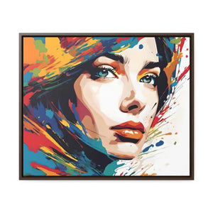 Pretty Woman Horizontal Frame - Modern Chic Wall Art - Dipaliz - 24″ x 20″ / Walnut / Premium Gallery Wraps (1.25″)