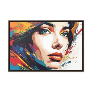 Pretty Woman Horizontal Frame - Modern Chic Wall Art - Dipaliz - 30″ x 20″ / Walnut / Premium Gallery Wraps (1.25″)