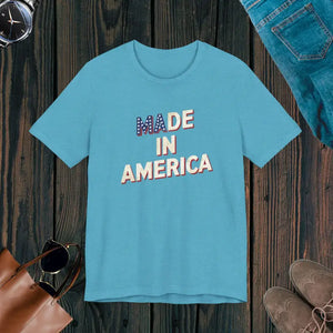 Ultimate Patriotic Tee Comfort Red White Blue Unisex - Dipaliz - Heather Aqua / s - T-shirts