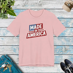 Made in America Independence Day T-shirt Patriotic Unisex - Dipaliz - Heather Pink / s - T-shirts
