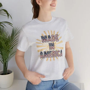 Made in America Tee - Soft Cotton 4th of July - Dipaliz - T-shirts