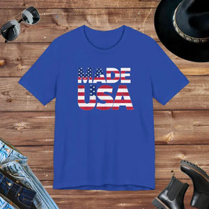 Made Usa Cozy Unisex Tee - 4th of July Sustainable Cotton - Dipaliz - True Royal / s - T-shirts