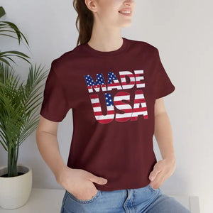 Made Usa Cozy Unisex Tee - 4th of July Sustainable Cotton - Dipaliz - T-shirts
