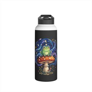 Magical Frog on Mushroom Stainless Steel Water Bottle - Bottles