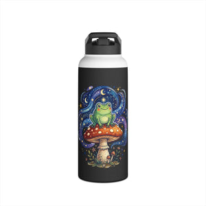 Magical Frog on Mushroom Stainless Steel Water Bottle - Bottles