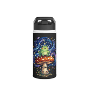 Magical Frog on Mushroom Stainless Steel Water Bottle - Bottles