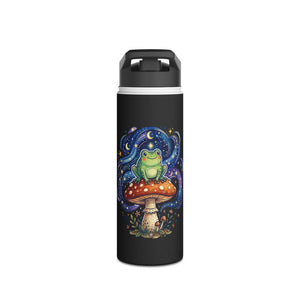 Magical Frog on Mushroom Stainless Steel Water Bottle - Bottles