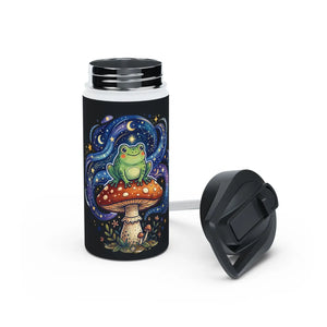 Magical Frog on Mushroom Stainless Steel Water Bottle - Bottles