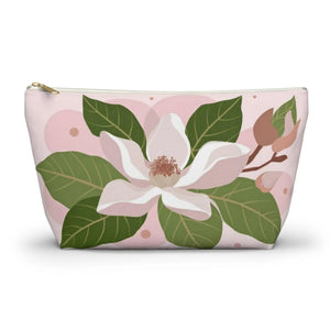 Elegant Magnolia Accessory Pouch - Travel Cosmetic Bag - Dipaliz - & Toiletry Bags